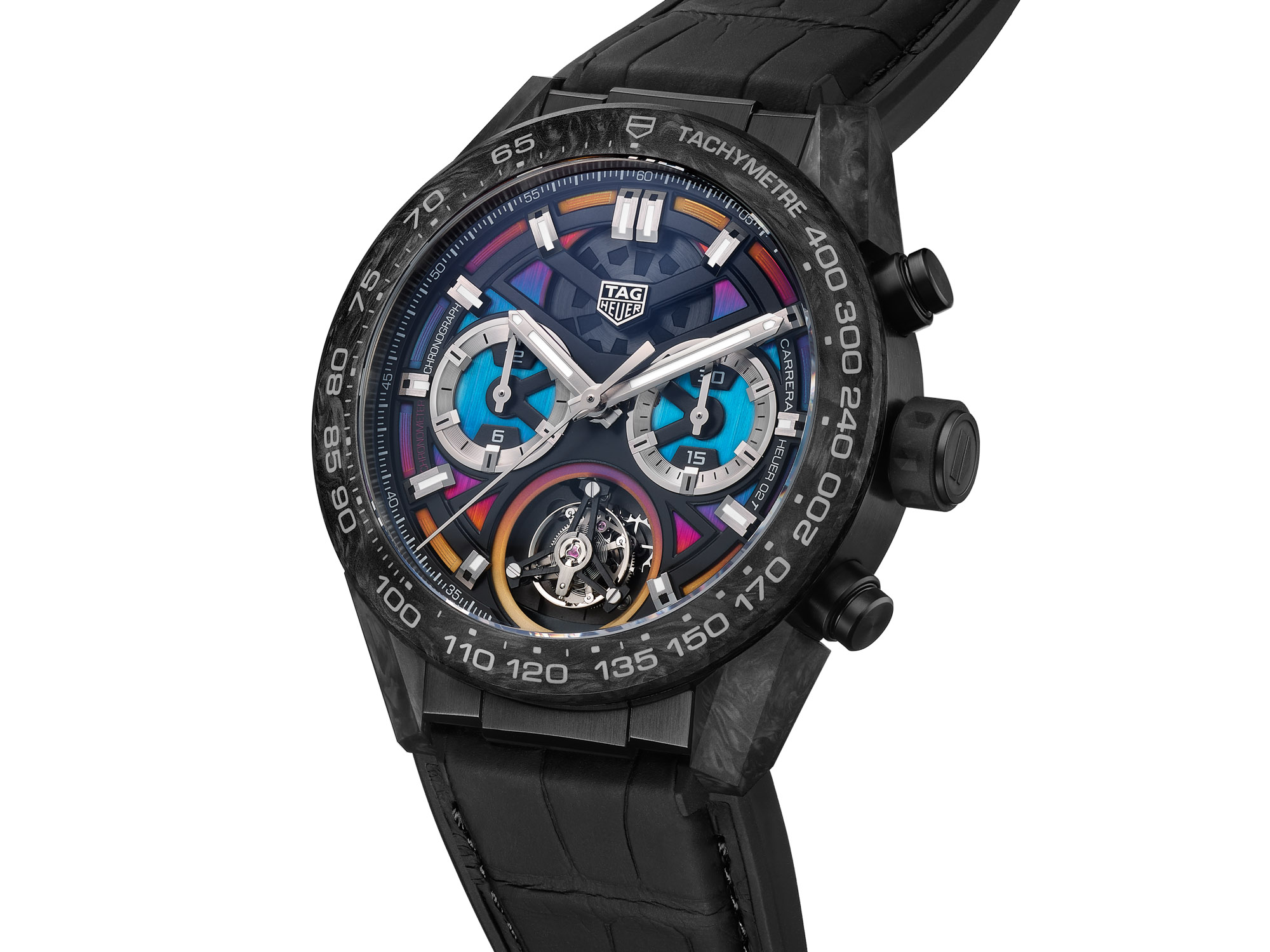 The Luxury TAG Heuer Carrera Chronograph Tourbillon Polychrome Watch